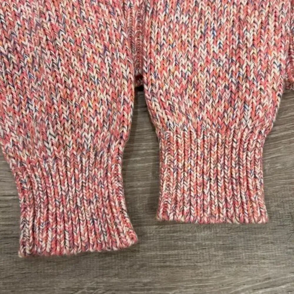 J.CREW COLLECTION $178‎ Pink Marled Crew Neck Cotton Sweater Large